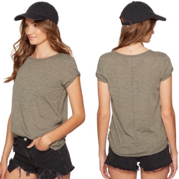 free people • we the free clare tee in green - Picture 2 of 7